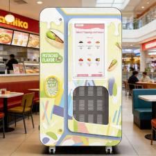 Compatto distributore automatico di gelato per piccoli spazi - alta efficienza, completamente automatizzato e design user-friendly